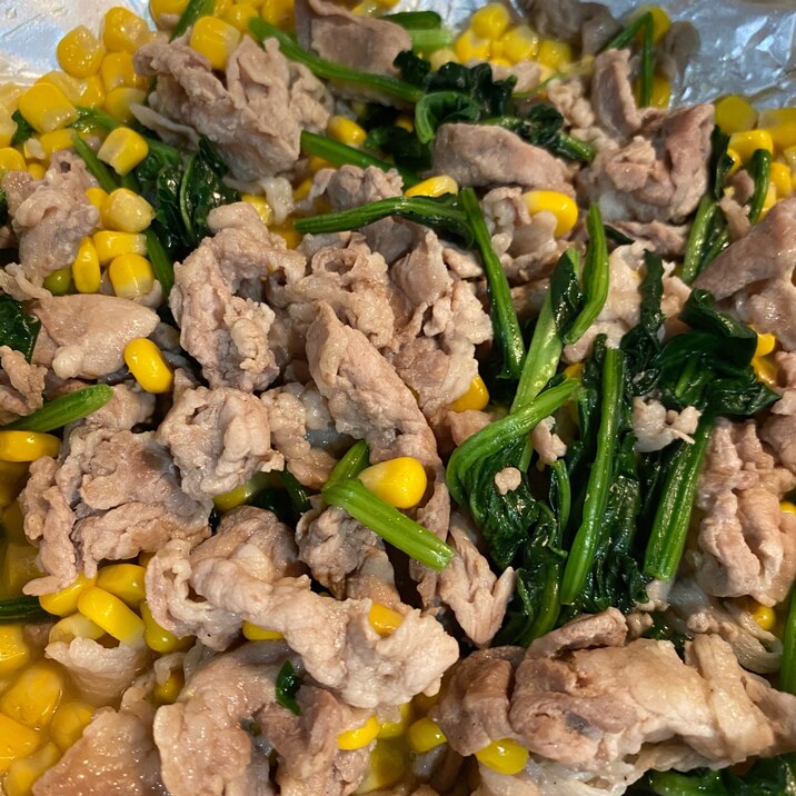簡単!お弁当にも!ほうれん草と豚肉の塩こしょう炒め